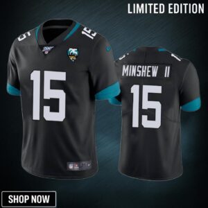 Jacksonville Jaguars Gardner Minshew Black 25th Anniversary Vapor Limited Jersey