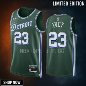 Jaden Ivey 23 -23 Detroit Pistons Green City Edition Jersey Swingman
