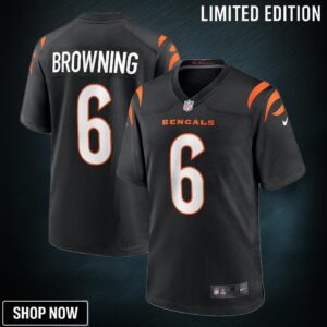 Jake Browning Cincinnati Bengals Game Jersey - Black Nfl