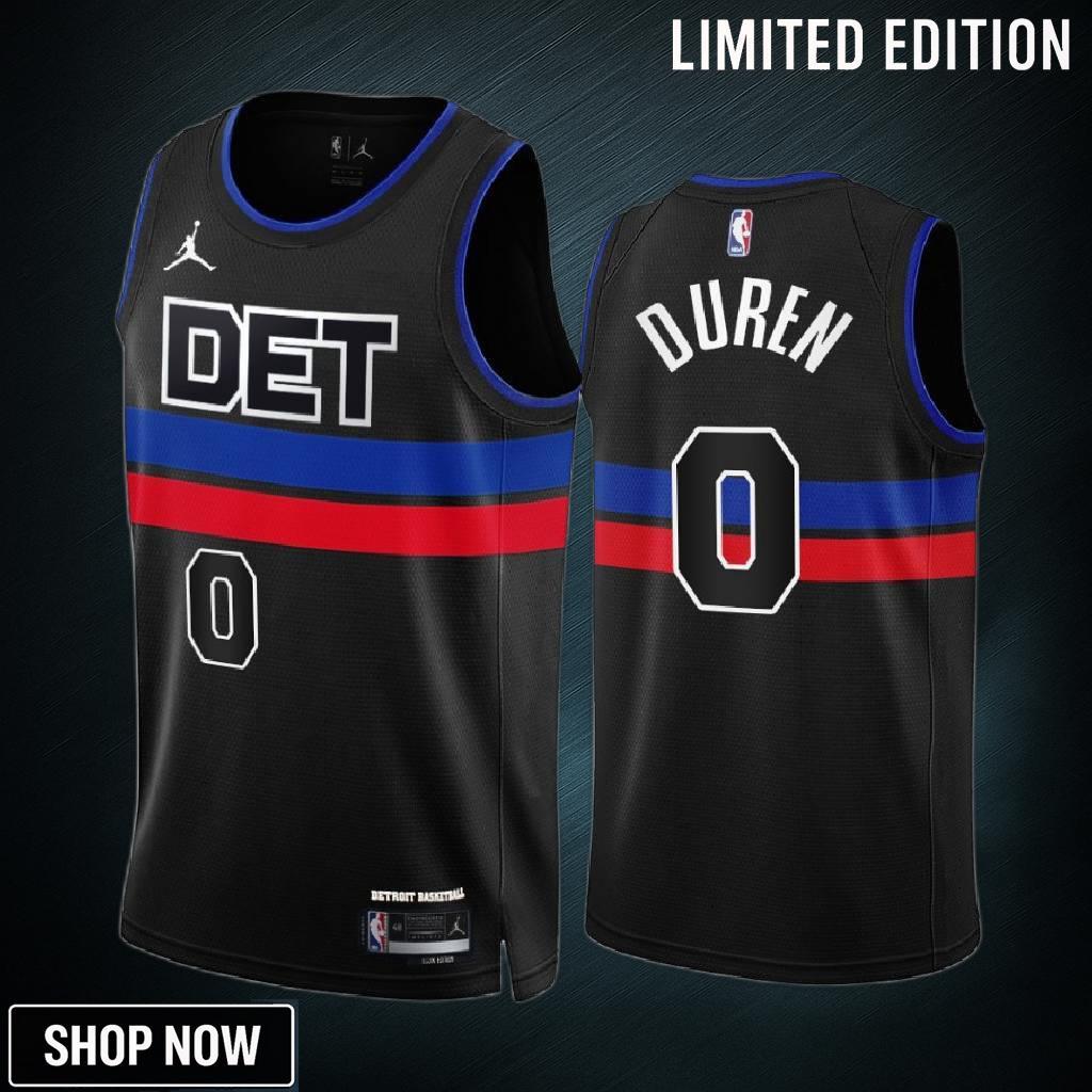 Jalen Duren 0 -23 Detroit Pistons Black Statement Edition Jersey Swingman