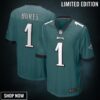 Jalen Hurts 1 Philadelphia Eagles Team Game Jersey - Midnight Green