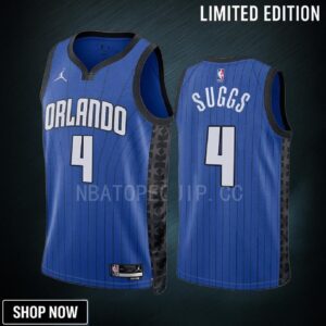 Jalen Suggs 4 -23 Orlando Magic Blue Statement Edition Jersey Swingman