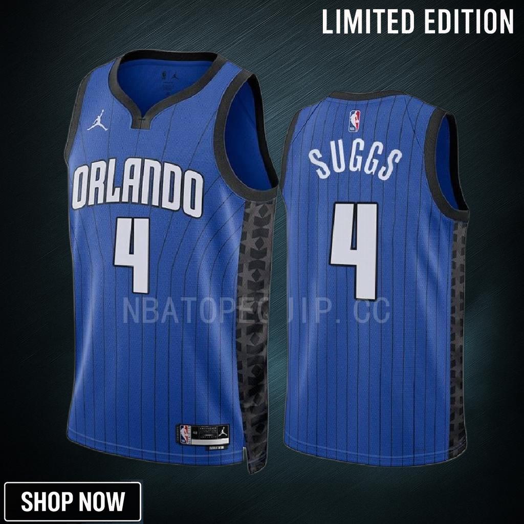 Jalen Suggs 4 -23 Orlando Magic Blue Statement Edition Jersey Swingman