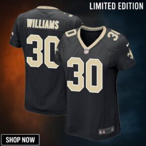 Jamaal Williams 30 New Orleans Saints Women Game Jersey - Black