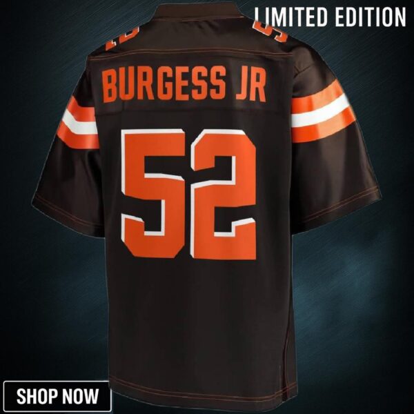James Burgess Cleveland Browns Nfl Pro Line Youth Team Color Player Jersey - Brown