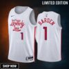 James Harden 1 -23 Philadelphia 76ers White City Edition Jersey Swingman