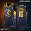 James Johnson 16 Indiana Pacers Navy Icon Edition -23 Men Jersey Swingman