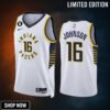 James Johnson 16 Indiana Pacers White Association Edition -23 Men Jersey Swingman