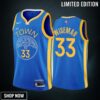 James Wiseman 33 -23 Golden State Warriors Blue Earned Edition Jersey Oak Town
