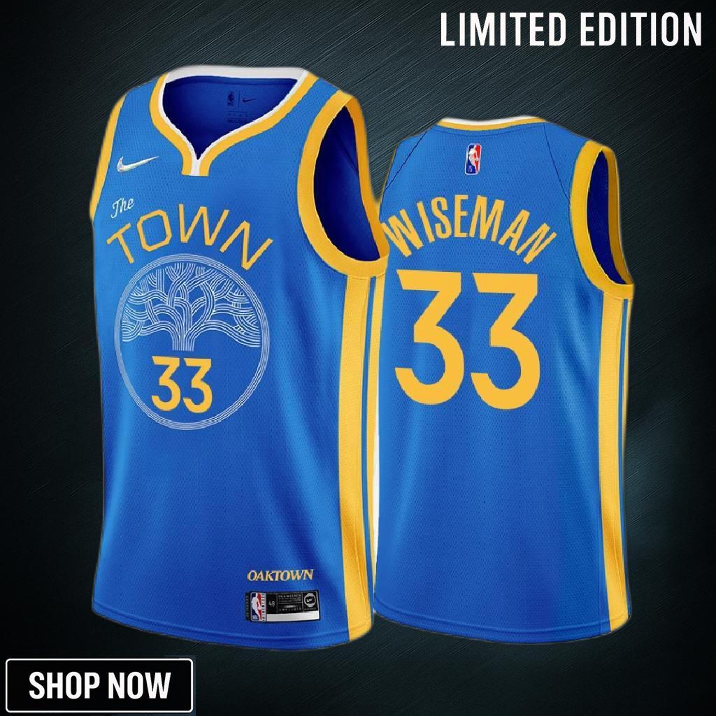 James Wiseman 33 -23 Golden State Warriors Blue Earned Edition Jersey Oak Town