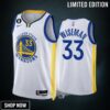 James Wiseman 33 -23 Golden State Warriors White Association Edition Jersey No.6 Patch