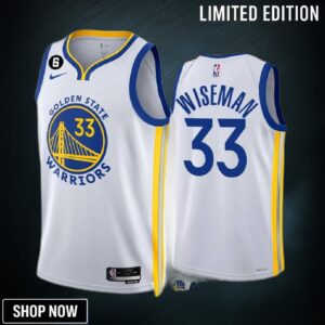 James Wiseman 33 -23 Golden State Warriors White Association Edition Jersey No.6 Patch