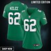 Jason Kelce 62 Philadelphia Eagles Alternate Game Women Jersey - Kelly Green
