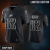 Jason Kelce 62 Philadelphia Eagles Black Reflective Limited Jersey - Men