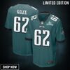 Jason Kelce 62 Philadelphia Eagles Super Bowl Lvii Champions Men Game Jersey - Midnight Green