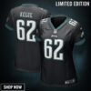Jason Kelce Philadelphia Eagles Womens Player Game Jersey - Black Nfl