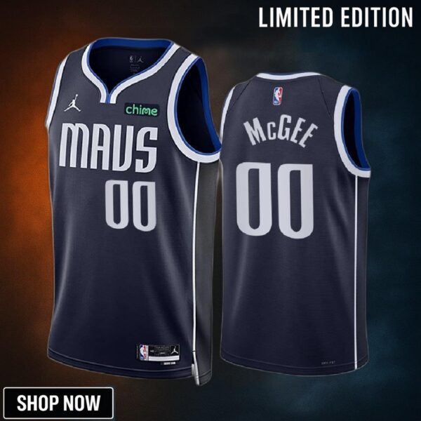 Javale Mcgee 00 -23 Dallas Mavericks Navy Statement Edition Jersey
