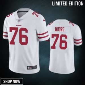 Jaylon Moore 76 San Francisco 49ers White Vapor Limited Jersey