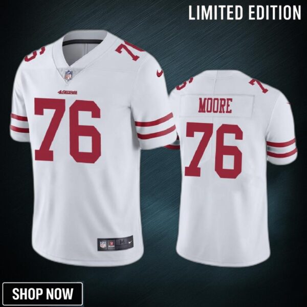 Jaylon Moore 76 San Francisco 49ers White Vapor Limited Jersey