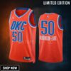 Jeremiah Robinson-earl 50 Oklahoma City Thunder Orange Men Jersey -23 Statement Edition Swingman