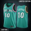 Jeremy Sochan 10 -23 San Antonio Spurs Teal City Edition Jersey Draft