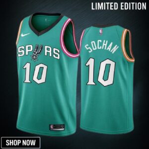 Jeremy Sochan 10 -23 San Antonio Spurs Teal City Edition Jersey Draft