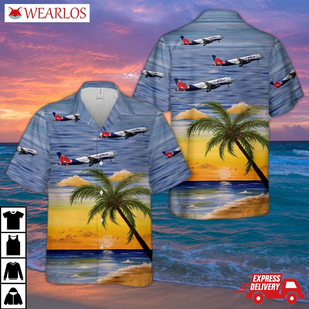 Jetblue Airways Blue Monster Hawaiian Shirt