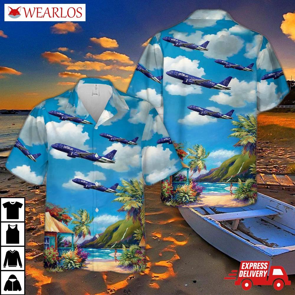 Jetblue Airways (nypd Livery) A320-200 N531jl Hawaiian Shirt