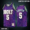 Jevon Carter 5 Lunar New Year Milwaukee Bucks Purple Jersey Mitchell Ness