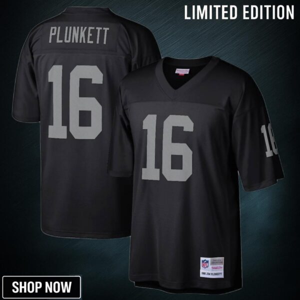 Jim Plunkett Las Vegas Raiders Mitchell & Ness Retired Player Legacy Replica Jersey - Black Nfl
