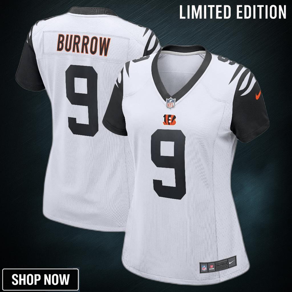 Joe Burrow Cincinnati Bengals Womens Alternate Game Jersey White Nfl