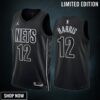 Joe Harris 12 -23 Brooklyn Nets Black Statement Edition Men Jersey Swingman