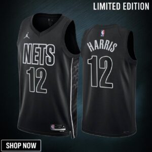 Joe Harris 12 -23 Brooklyn Nets Black Statement Edition Men Jersey Swingman