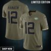 Joe Namath New York Jets Salute To Service Retired Player Limited Jersey - Olive
