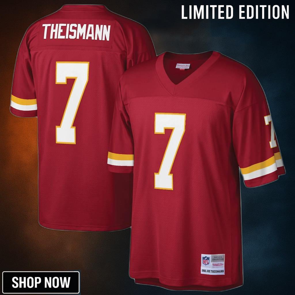 Joe Theismann Washington Football Team Mitchell And Ness Legacy Replica Jersey Burgundy Nfl