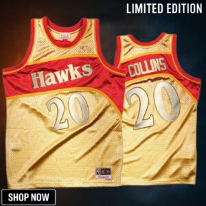 John Collins 20 Atlanta Hawks Gold Classic Once More Jersey