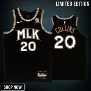 John Collins 20 Atlanta Hawks Mlk City Edition Black Jersey