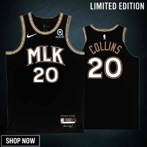 John Collins 20 Atlanta Hawks Mlk City Edition Black Jersey