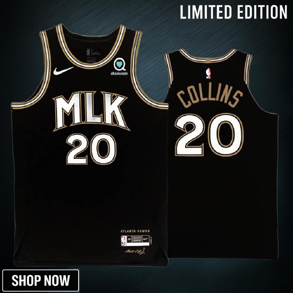 John Collins 20 Atlanta Hawks Mlk City Edition Black Jersey