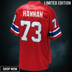 John Hannah New England Patriots Nfl Pro Line Retired Player Replica Jersey - Red