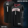 John Wall Houston Rockets Fanatics Branded 2025/21 Fast Break Replica Jersey - Statement Edition Black Nba