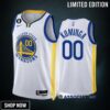 Jonathan Kuminga 00 -23 Golden State Warriors White Association Edition Jersey No.6 Patch