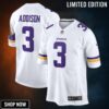 Jordan Addison 3 Minnesota Vikings Classic Game Men Jersey - White