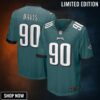 Jordan Davis Philadelphia Eagles Nfl Draft First Round Pick Game Jersey - Midnight Green