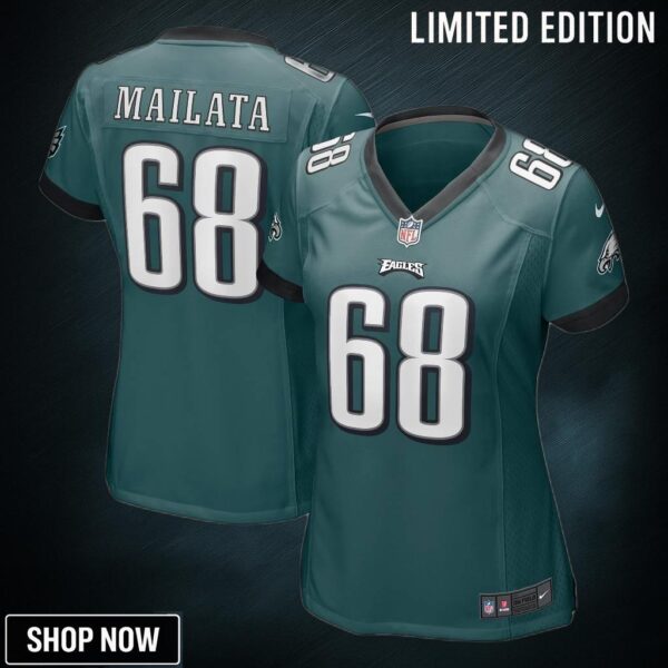 Jordan Mailata Philadelphia Eagles Womens Game Jersey - Midnight Green Nfl