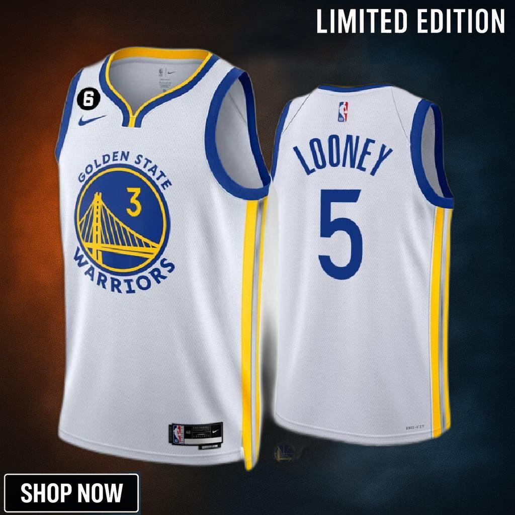 Jordan Poole 3 -23 Golden State Warriors White Association Edition Jersey No.6 Patch