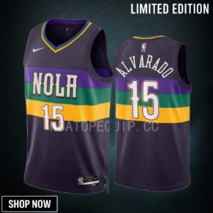 Jose Alvarado 15 New Orleans Pelicans Purple Jersey -23 City Edition Swingman