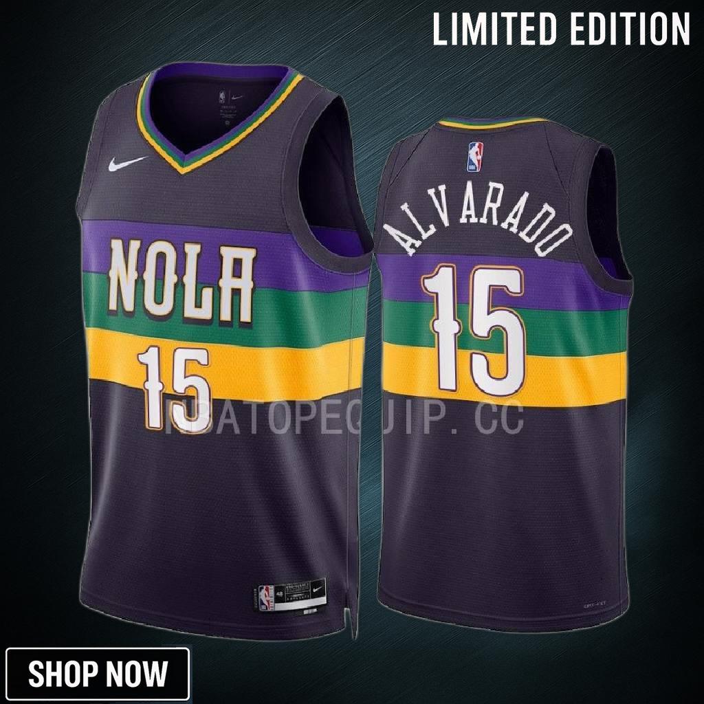 Jose Alvarado 15 New Orleans Pelicans Purple Jersey -23 City Edition Swingman