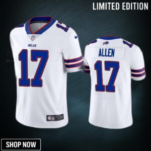 Josh Allen 17 Buffalo Bills White Vapor Limited Jersey