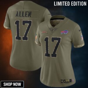 Josh Allen Buffalo Bills Women's Salute To Service Limited Jersey - Olive